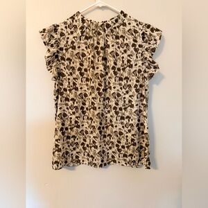 THML Black and Cream Patterned Blouse